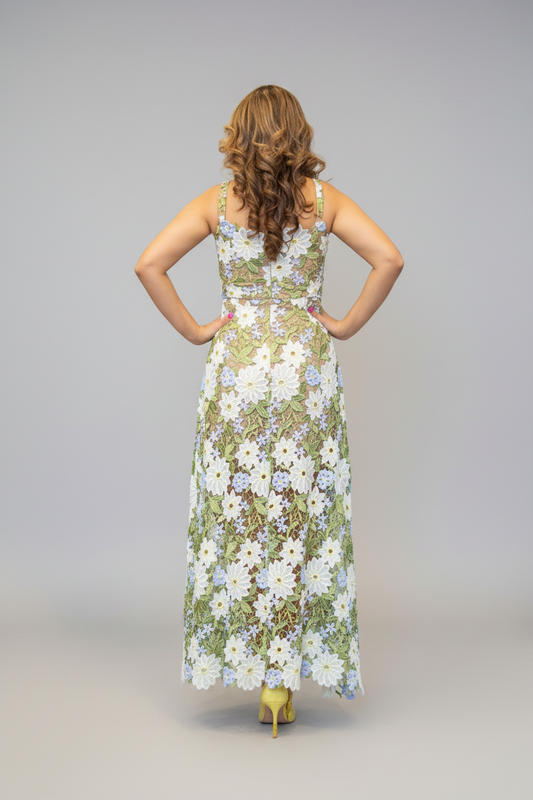 E1072413 Lace Midi Dress