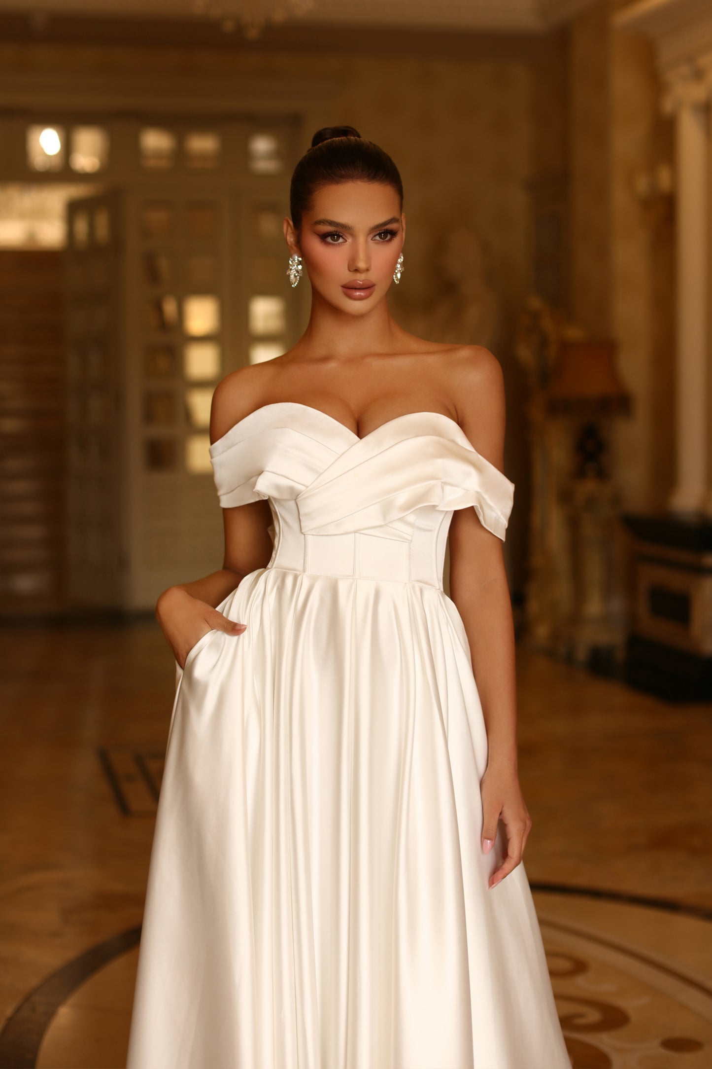 TE207 Off Shoulder Gown