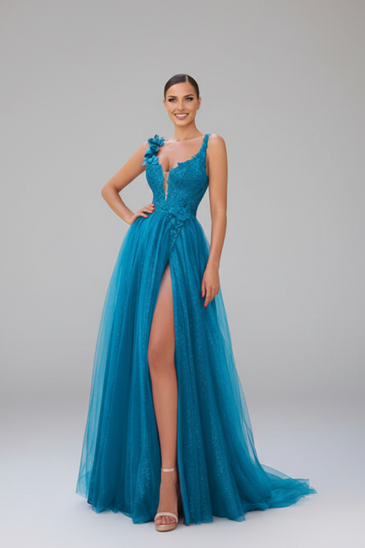 TK554 Floral Lace Gown