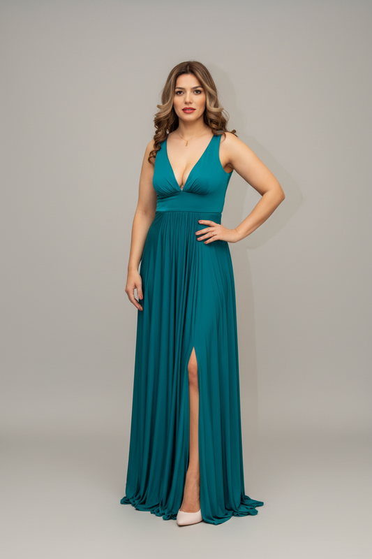 EM2203B Pleated Gown
