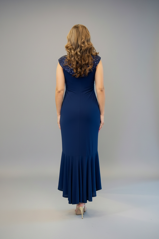EM2233B Midi High-Low Dress