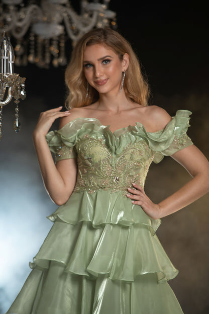 HM099 Frill Gown