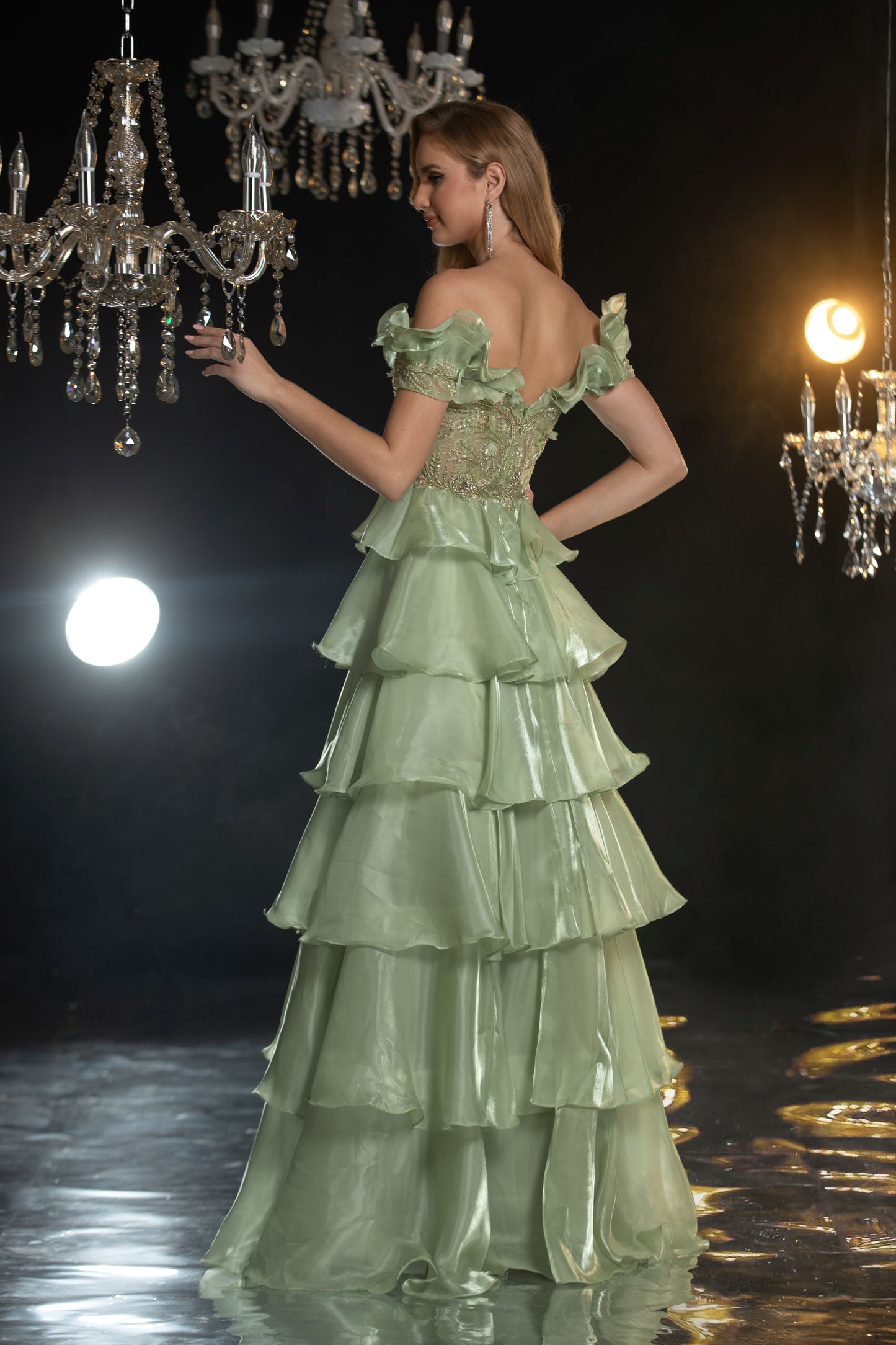 HM099 Frill Gown