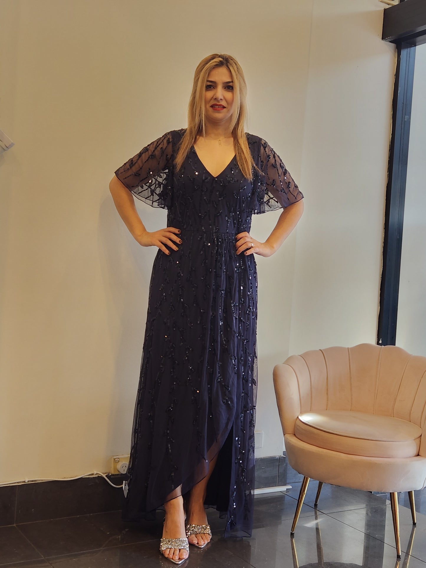 LJ0606 Maxi Sheer Sleeves