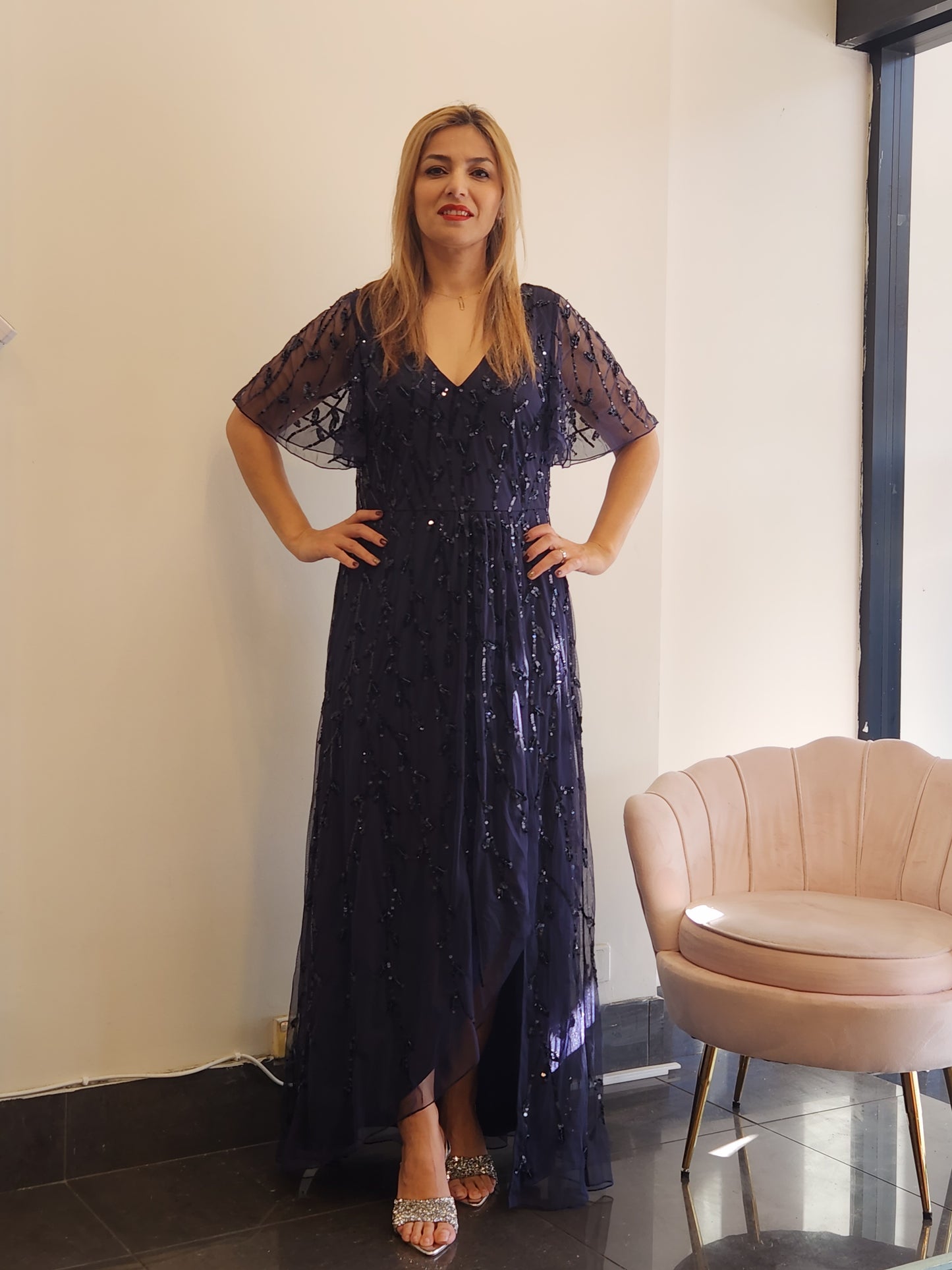 LJ0606 Maxi Sheer Sleeves