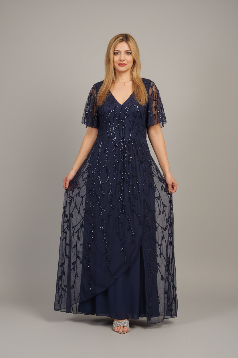 LJ0606 Maxi Sheer Sleeves