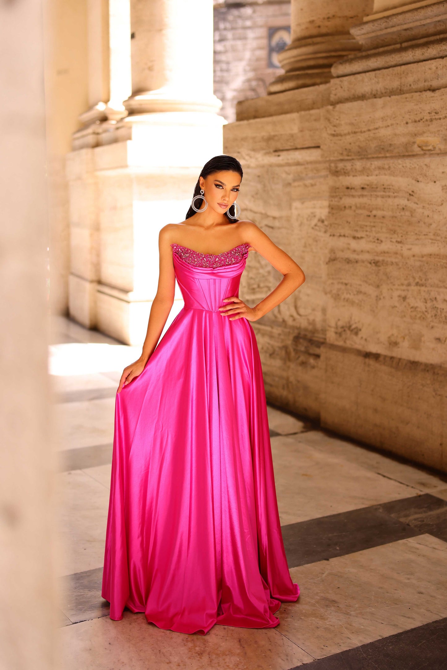 NC1033 Strapless Gown