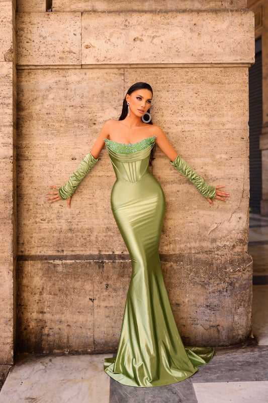 NC1093 Strapless Gown