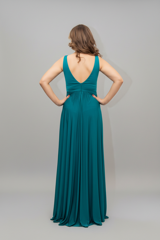 EM2203B Pleated Gown