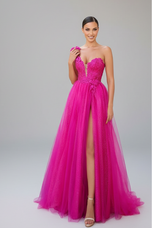 TK554 Floral Lace Gown